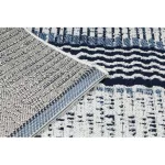 Covor țesut din sisal  color  47276/396 dungi, alb 80x150 cm