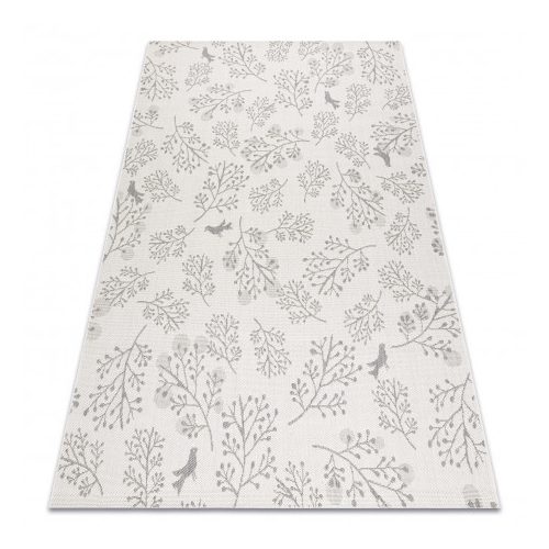 Covor plat din sisal țesut 48774/367 Frunze, crem gri 160x230 cm
