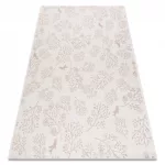 Covor plat din sisal țesut 48774/526 Frunze, crem roz 80x150 cm