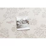 Covor plat din sisal țesut 48774/526 Frunze, crem roz 80x150 cm