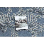 Covor SOLE D3841 hexagoane țesut plat, albastru / bej 80x250 cm