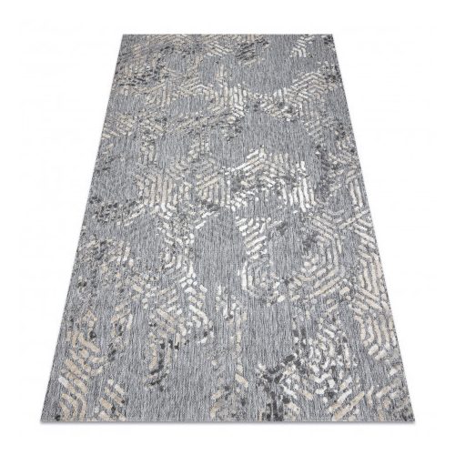 Covor SOLE D3842 hexagoane țesut plat, gri / bej 120x170 cm