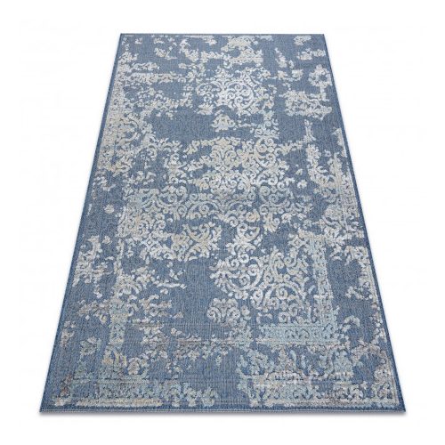 Covor SOLE D3811 țesut plat, albastru / bej 160x220 cm