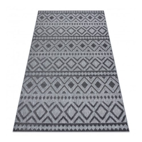 Covor SOLE D3852 Boho Diamant țesut plat, gri 160x220 cm