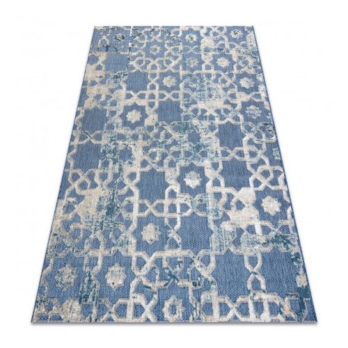 Covor SOLE D3881 țesut plat, albastru / bej 160x220 cm