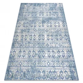  Covor SOLE D3732 Aztec Diamant țesut plat, albastru / bej 180x270 cm