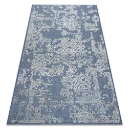 Covor SOLE D3811 țesut plat, albastru / bej 180x270 cm