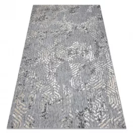 Covor SOLE D3842 hexagoane țesut plat, gri / bej 180x270 cm