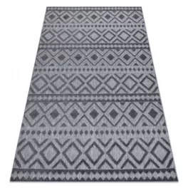 Covor SOLE D3852 Boho Diamant țesut plat, gri 180x270 cm