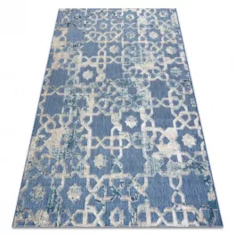 Covor SOLE D3881 țesut plat, albastru / bej 180x270 cm