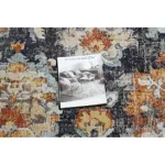 Covor modern MUNDO E0671 vintage   negru / galben 120x170 cm
