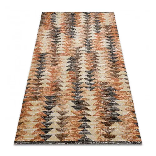 Covor modern MUNDO D5781 Triunghi, 3D portocaliu / bej  140x190 cm