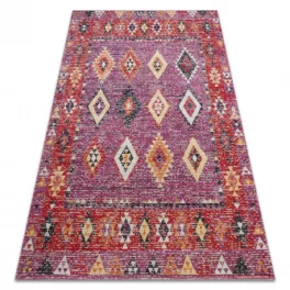 Covor modern MUNDO D7701 Diamant boho  roz / bej  140x190 cm