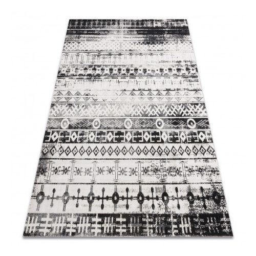 Covor modern MUNDO E0592  bej / negru 160x220 cm