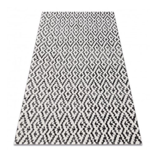 Covor modern MUNDO E0621 Figuri geometrice,  bej / negru 160x220 cm