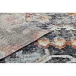 Covor modern MUNDO E0671 vintage   negru / galben 160x220 cm