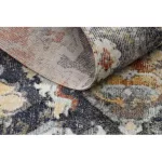 Covor modern MUNDO E0671 vintage   negru / galben 160x220 cm