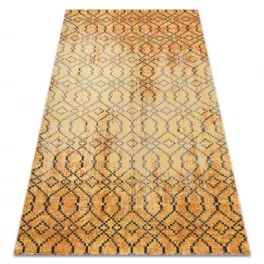   Covor modern MUNDO D5751 glamour portocaliu / negru 180x270 cm