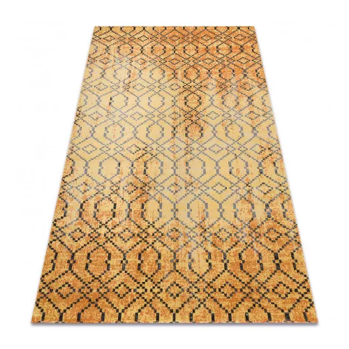 Covor modern MUNDO D5751 glamour portocaliu / negru 180x270 cm
