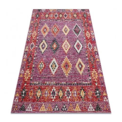 Covor modern MUNDO D7701 Diamant boho  roz / bej  180x270 cm
