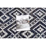 Covor modern MUNDO E0561 zig-zag 3D  albastru / bej  180x270 cm