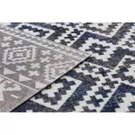 Covor modern MUNDO E0561 zig-zag 3D  albastru / bej  180x270 cm