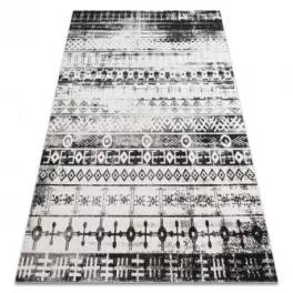 Covor modern MUNDO E0592  bej / negru 180x270 cm