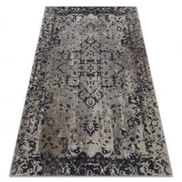Covor modern MUNDO E0681 vintage   bej / negru 180x270 cm