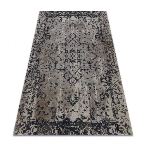 Covor modern MUNDO E0681 vintage   bej / negru 180x270 cm