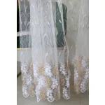  TRD. Perdea gata confecționată Brillant 77 model auriu alb 400x250cm