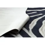 Covor din imitație de piele G5128-1 alb negru 100x150 cm