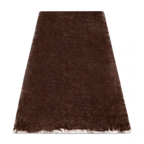 Covor modern lavabil LAPIN shaggy, antiderapant, nuanța fildeșului / culoare ciocolata 133x180 cm