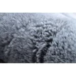 Covor modern lavabil LAPIN Cerc, shaggy, antiderapant, gri / nuanța fildeșului 100 cm