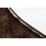 Covor modern LAPIN, Cerc, shaggy, covor lavabil, antiderapant, nuanța fildeșului / culoare ciocolata 100 cm