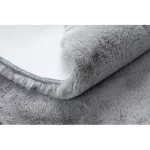 Covor modern lavabil TEDDY Cerc, shaggy, foarte gros, antiderapant, gri 100 cm