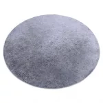 Covor modern lavabil LAPIN Cerc, shaggy, antiderapant, negru / nuanța fildeșului 160 cm