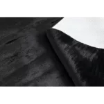 Covor modern lavabil POSH shaggy, gros, antiderapant, negru 80x150 cm