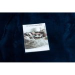 Covor modern lavabil POSH shaggy, gros, antiderapant, albastru închis 80x150 cm