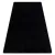 Covor modern lavabil POSH shaggy, gros, antiderapant, negru 120x160 cm