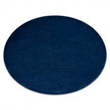   Covor modern lavabil POSH Cerc, shaggy, gros, antiderapant, albastru închis 60 cm