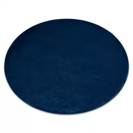   Covor modern lavabil POSH Cerc, shaggy, gros, antiderapant, albastru închis 80 cm