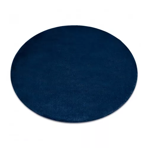 Covor modern lavabil POSH Cerc, shaggy, gros, antiderapant, albastru închis 80 cm