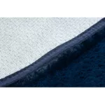 Covor modern lavabil POSH Cerc, shaggy, gros, antiderapant, albastru închis 80 cm