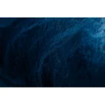 Covor modern lavabil POSH Cerc, shaggy, gros, antiderapant, albastru închis 80 cm