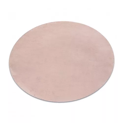 Covor modern lavabil POSH Cerc, shaggy, gros, antiderapant, roșuító roz 80 cm