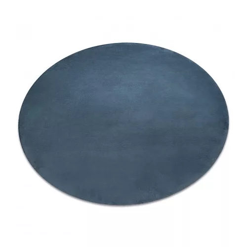 Covor modern lavabil POSH Cerc, shaggy, gros, antiderapant, albastru 80 cm