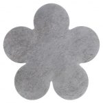 Kab. Covor modern lavabil SHAPE 3106 Flower shaggy - pluș gri, antiderapant 80x80 cm