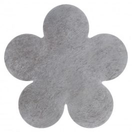   Kab. Covor modern lavabil SHAPE 3106 Flower shaggy - pluș gri, antiderapant 80x80 cm