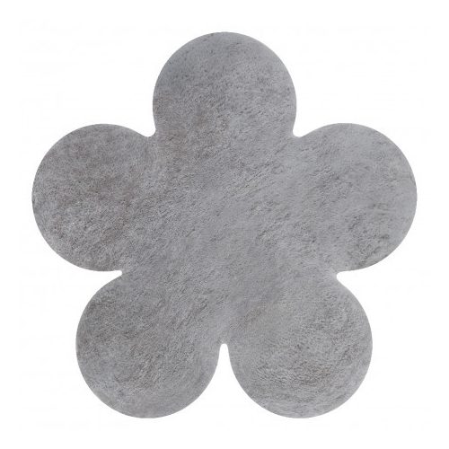 Kab. Covor modern lavabil SHAPE 3106 Flower shaggy - pluș gri, antiderapant 80x80 cm