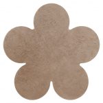  Kab. Covor modern lavabil SHAPE 3106 Flower shaggy - pluș bej, antiderapant 80x80 cm